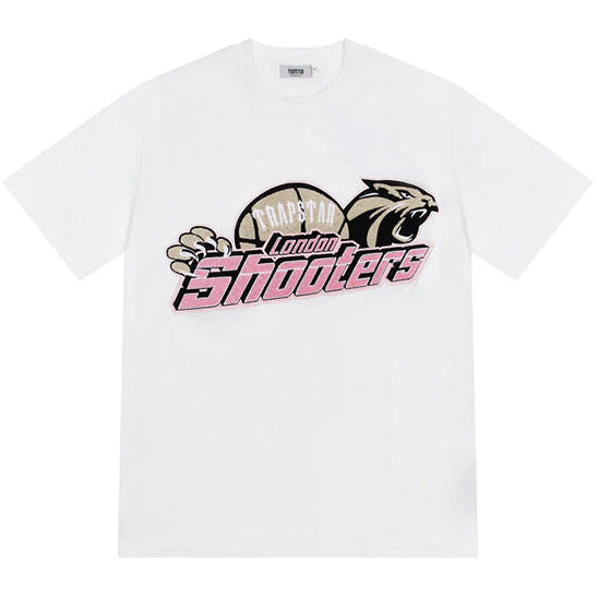 Camiseta Trapstar Shooters Blanco/Rosa