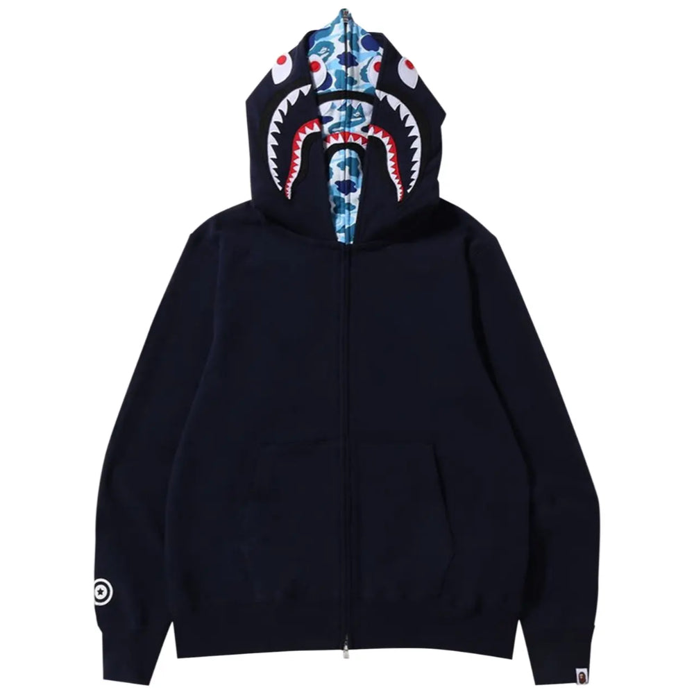 Double Hoodie BAPE ABC Camo Shark "Blue"