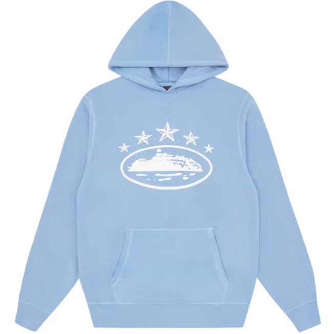 Hoodie Corteiz 5 Starz Azul Bebe