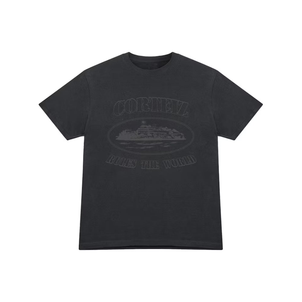 Camiseta Corteiz Alcatraz Negra Completa