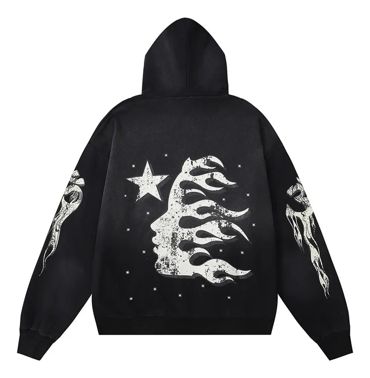 Hoodie Hellstar Path To Paradise Negro