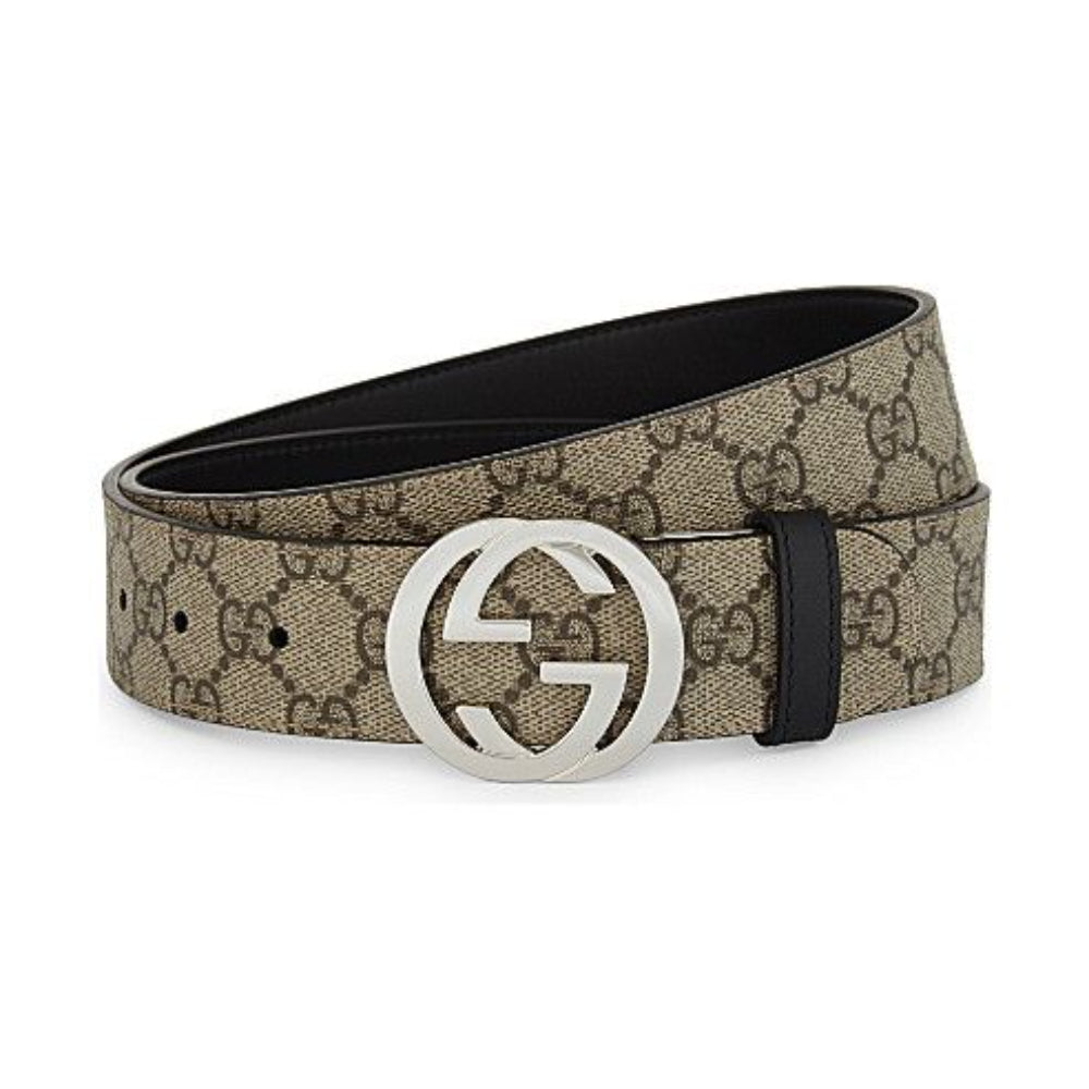 Gucci 40mm Reversible Beige/Silver Belt