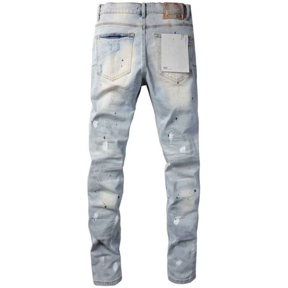 Jeans Ajustados Purple Brand Rasgados 'Azul Claro'