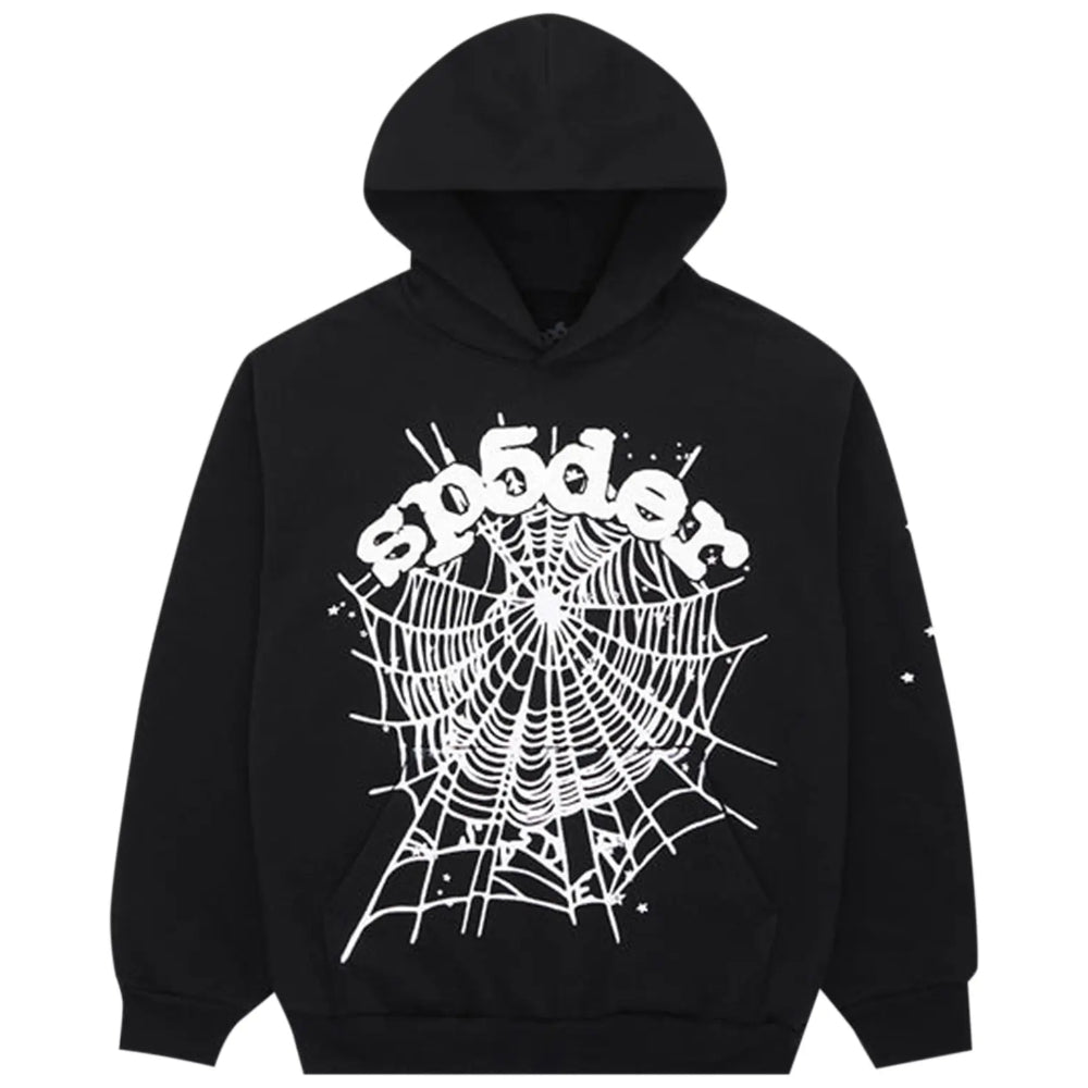 Hoodie Sp5der OG Web v2 Negro y Blanco