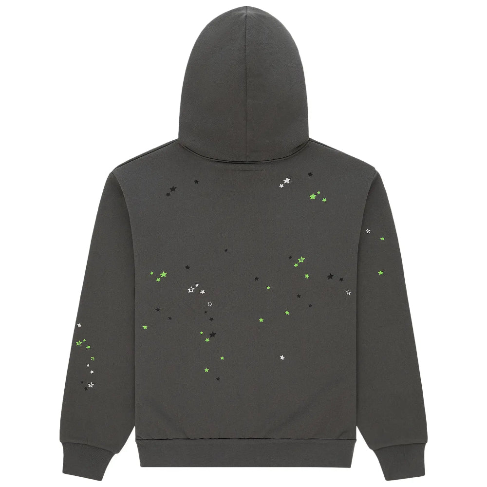 Hoodie Sp5der P*nk Gris y Verde