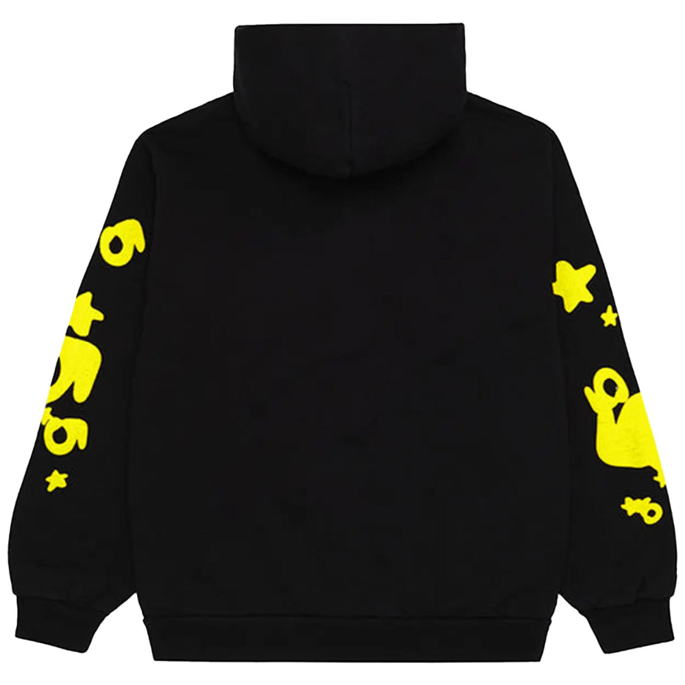 Sp5der Beluga Hoodie Black and Yellow