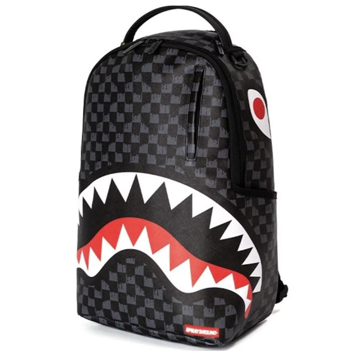 Bape Sprayground Drip Check Shark Bag Black