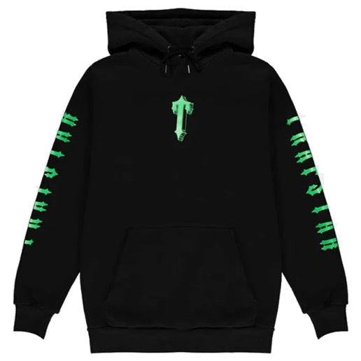 Hoodie Trapstar Dave Negro/Verde