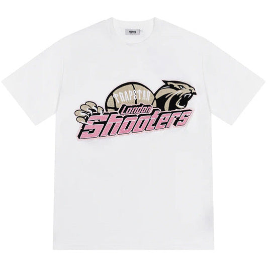 Camiseta Trapstar Shooters Blanco/Rosa