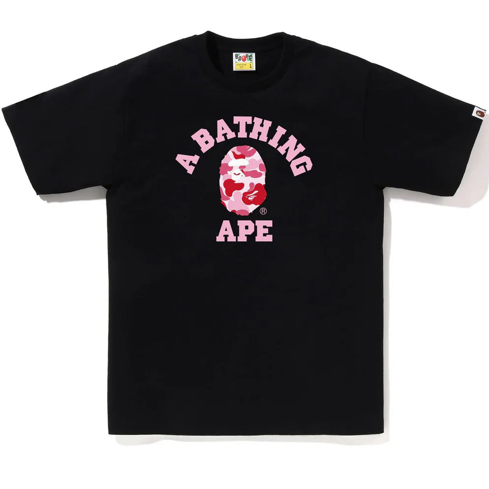 BAPE Abc Camo College Tee "Black/Pink" T-Shirt