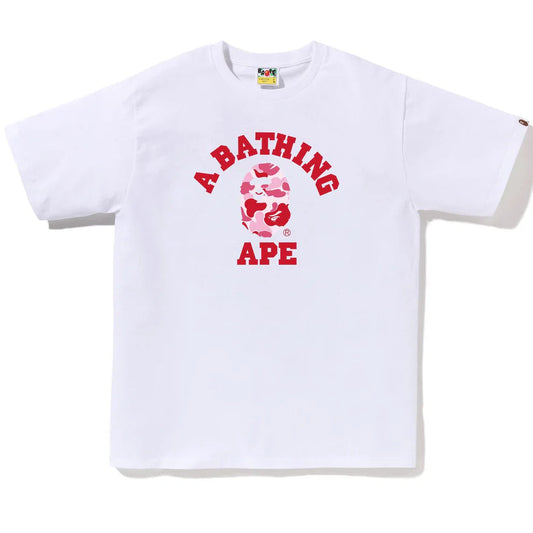 Camiseta BAPE ABC Camo College "White/Pink"