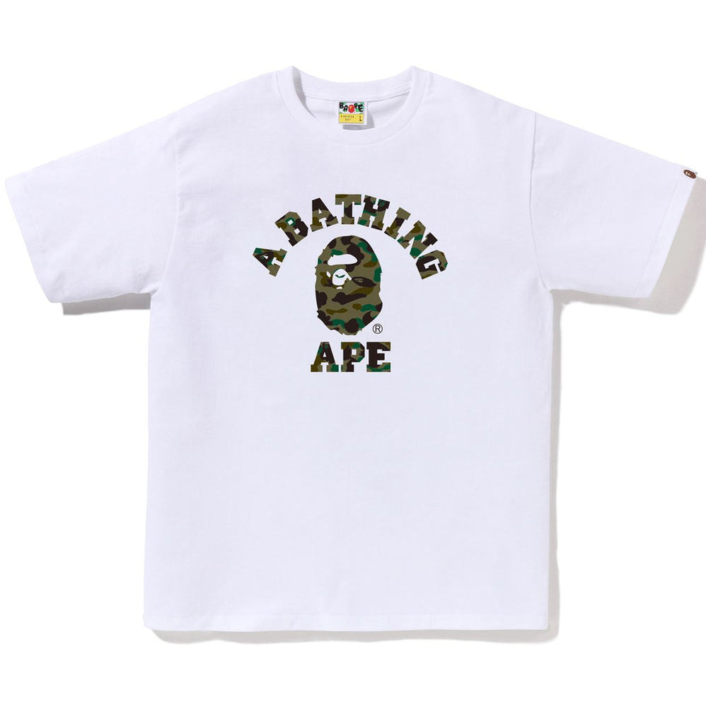 BAPE 1st Camo College "White/Green" T-shirt