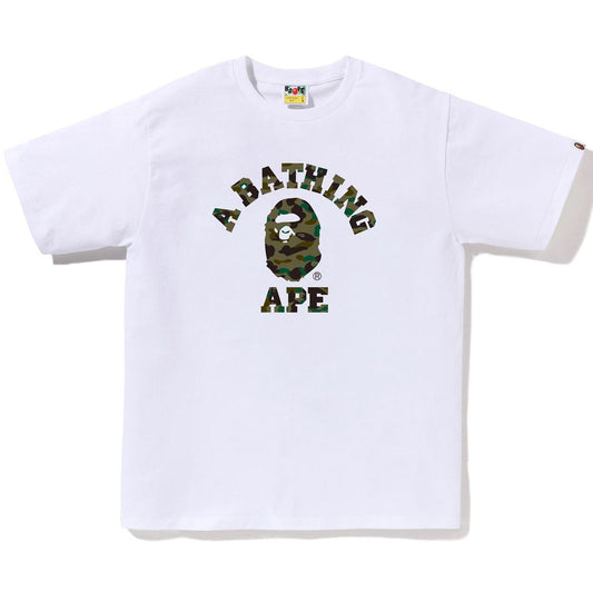 Camiseta BAPE 1st Camo College "White/Green"