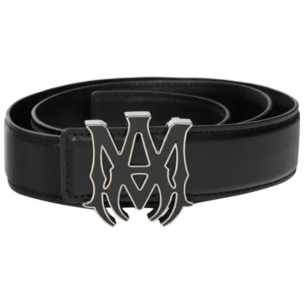 Cinturón Amiri Logo 40mm Negro/Plateado