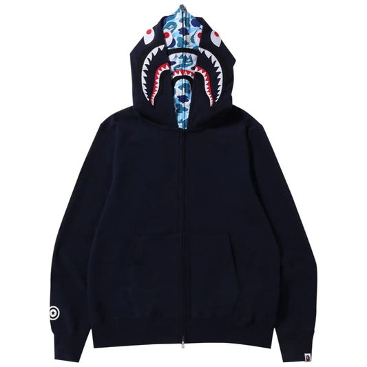Double Hoodie BAPE ABC Camo Shark "Blue"