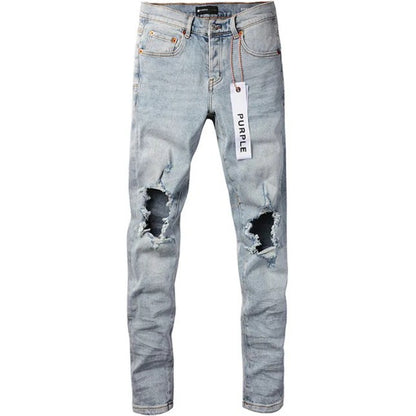 Jeans Ajustados Purple Brand Rotos 'Azul Claro'