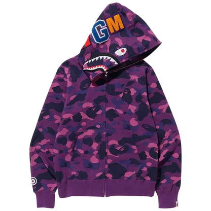 Hoodie Bape Abc Camo Shark "Purple"