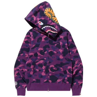 Hoodie Bape Abc Camo Shark "Purple"