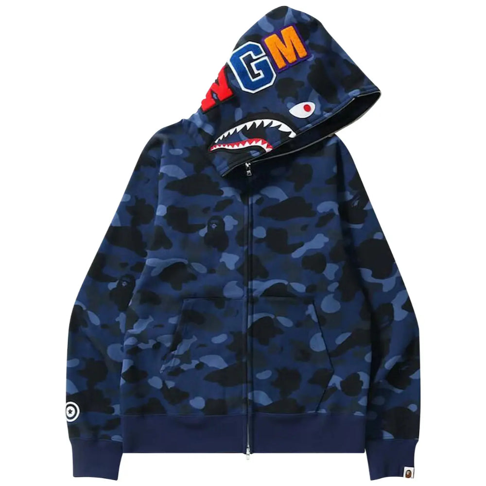 Hoodie Bape Abc Camo Shark "Navy"