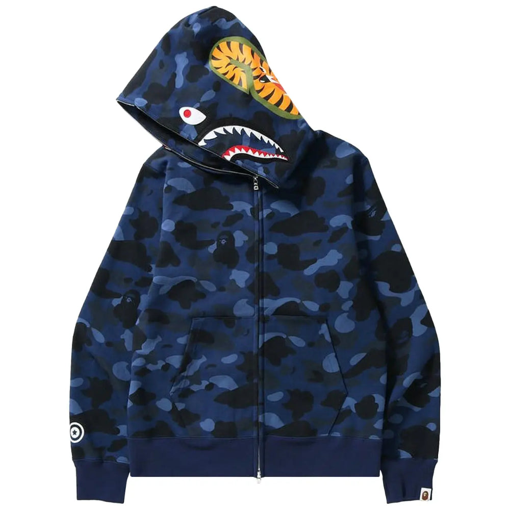 Hoodie Bape Abc Camo Shark "Navy"