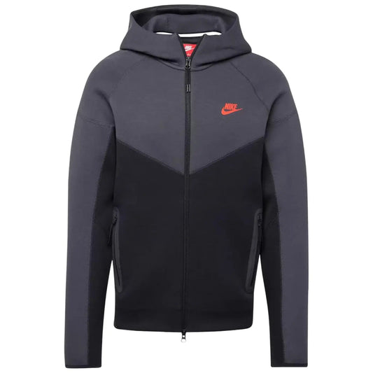 Hoodie Nike Tech Negro/Gris Humo Oscuro/Carmesi Suave