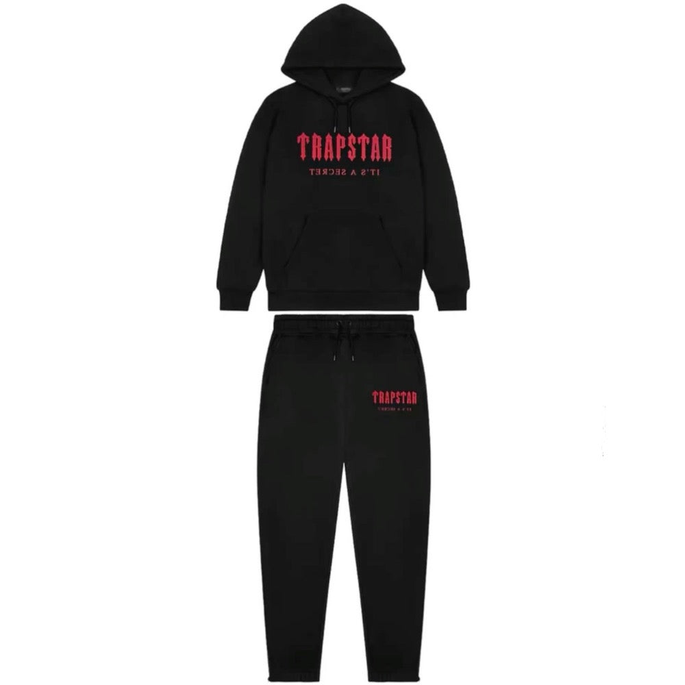 Conjunto Trapstar Decoded Negro/Rojo