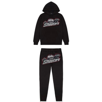 Conjunto Trapstar Shooters Negro/Gris/Rojo