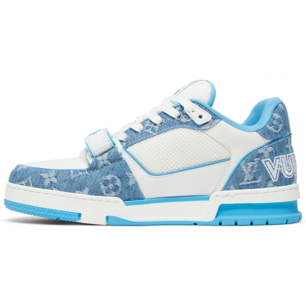 Louis Vuitton Trainer Low "Velcro Strap/Light Blue Monogram Denim"