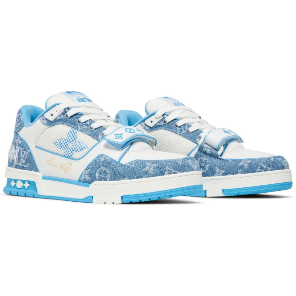 Louis Vuitton Trainer Low "Velcro Strap/Light Blue Monogram Denim"