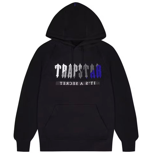 Hoodie Trapstar Decoded 2.0 Negro/Blanco/Azul