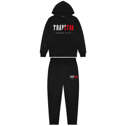 Conjunto Trapstar Decoded Negro/Blanco/Rojo