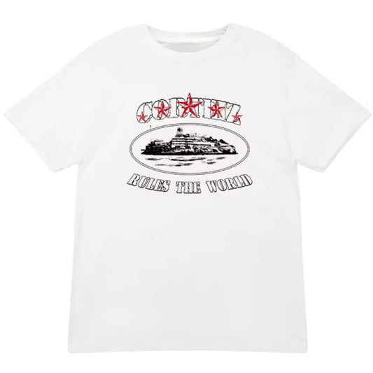 Camiseta Corteiz Alcatraz Blanca