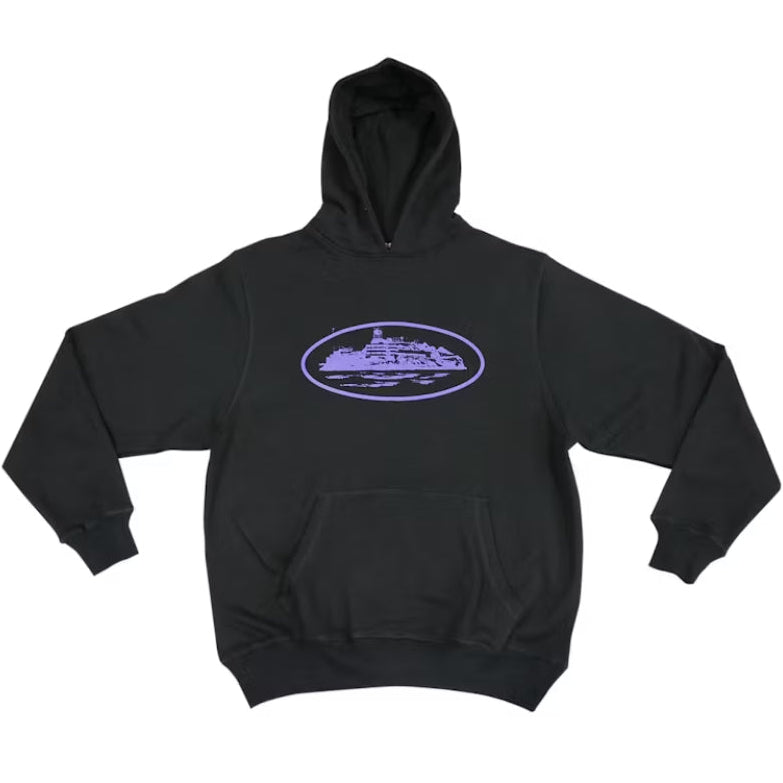 Hoodie Corteiz Alcatraz Negro/Morado