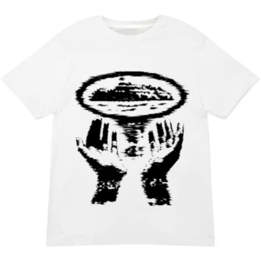 Camiseta Corteiz Vortex Hands Blanca