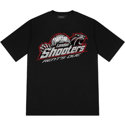 Camiseta Trapstar Shooters Negro/Rojo