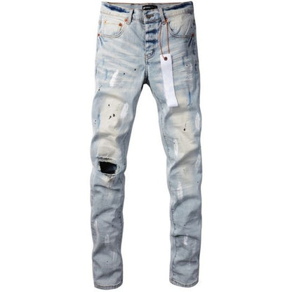 Jeans Ajustados Purple Brand Rasgados 'Azul Claro'