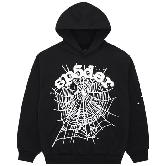 Hoodie Sp5der OG Web v2 Negro y Blanco