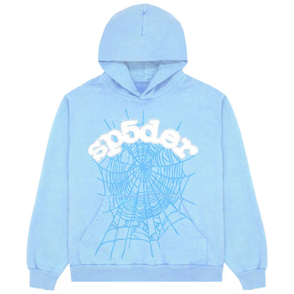 Hoodie Sp5der OG Web v2 Azul Cielo