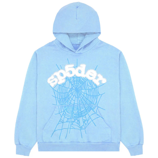 Hoodie Sp5der OG Web v2 Azul Cielo