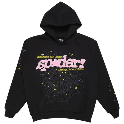 Hoodie Sp5der P*nk v2 Negro
