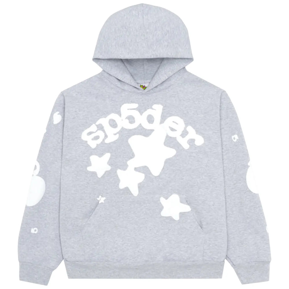 Hoodie Sp5der Beluga Gris