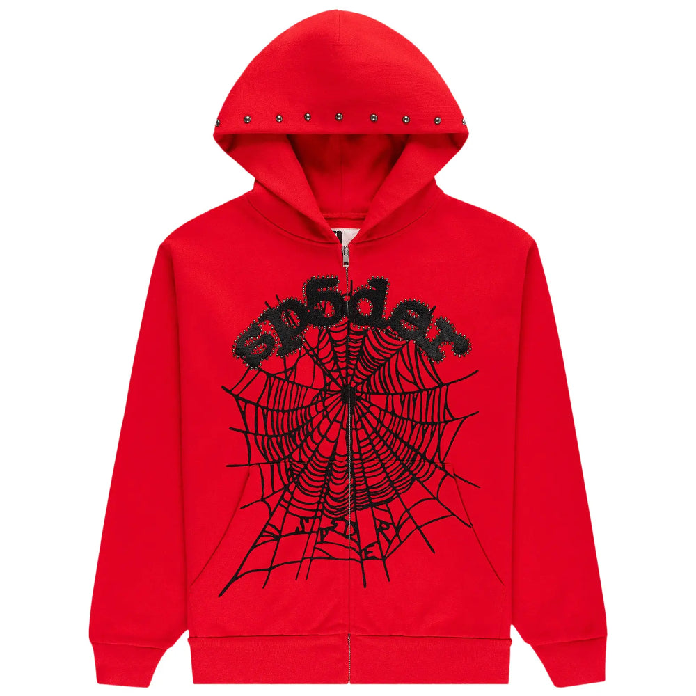 Hoodie Sp5der OG Web v2 Rojo