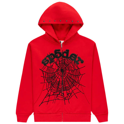 Hoodie Sp5der OG Web v2 Rojo