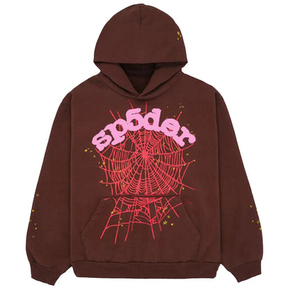 Hoodie Sp5der OG Web v2 Marrón