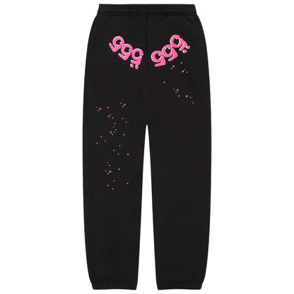 Jogger Sp5der Angel Number Black and Pink