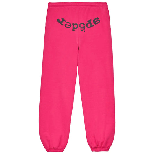 Jogger Sp5der Logo Rosa