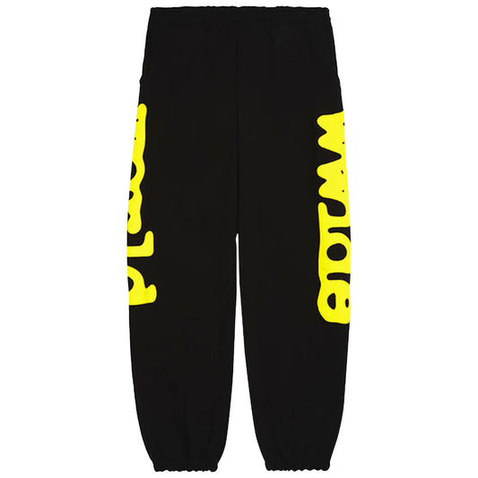 Jogger Sp5der Beluga Negro y Amarllo