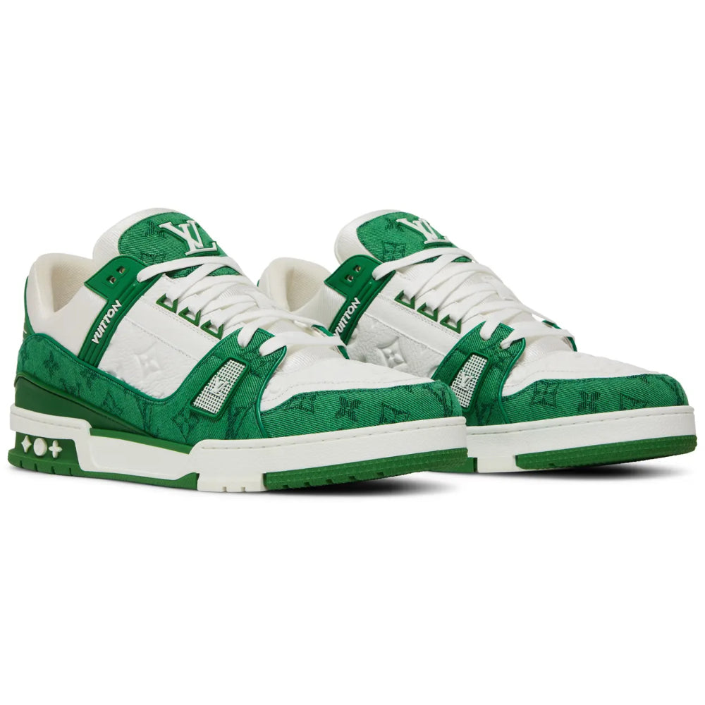 Louis Vuitton Trainer "Green Monogram Denim"