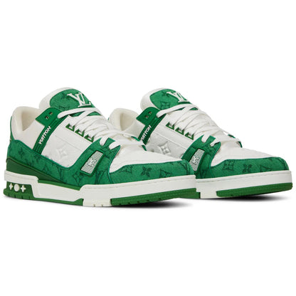 Louis Vuitton Trainer "Green Monogram Denim"