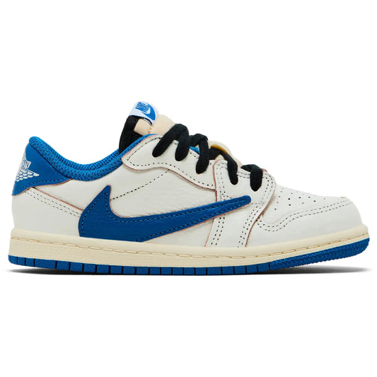 Fragment Design x Travis Scott x Air Jordan 1 Low "Sail Military Blue"